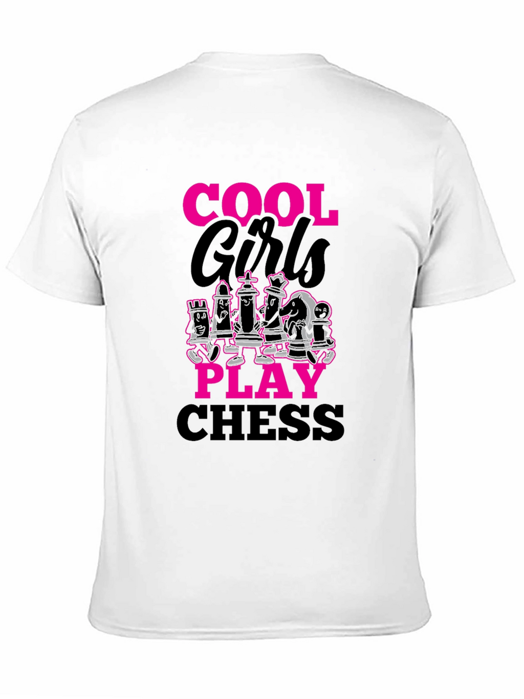 Cool Girls Play Chess T-Shirt Black