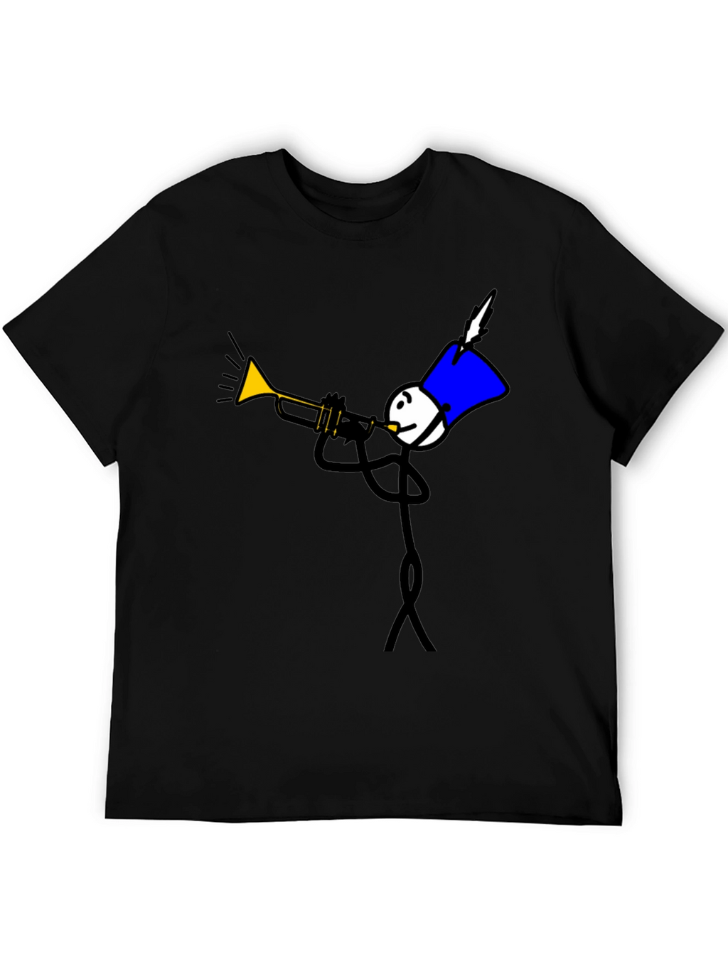 Stick Figure Trumpet Player Graphic Tee