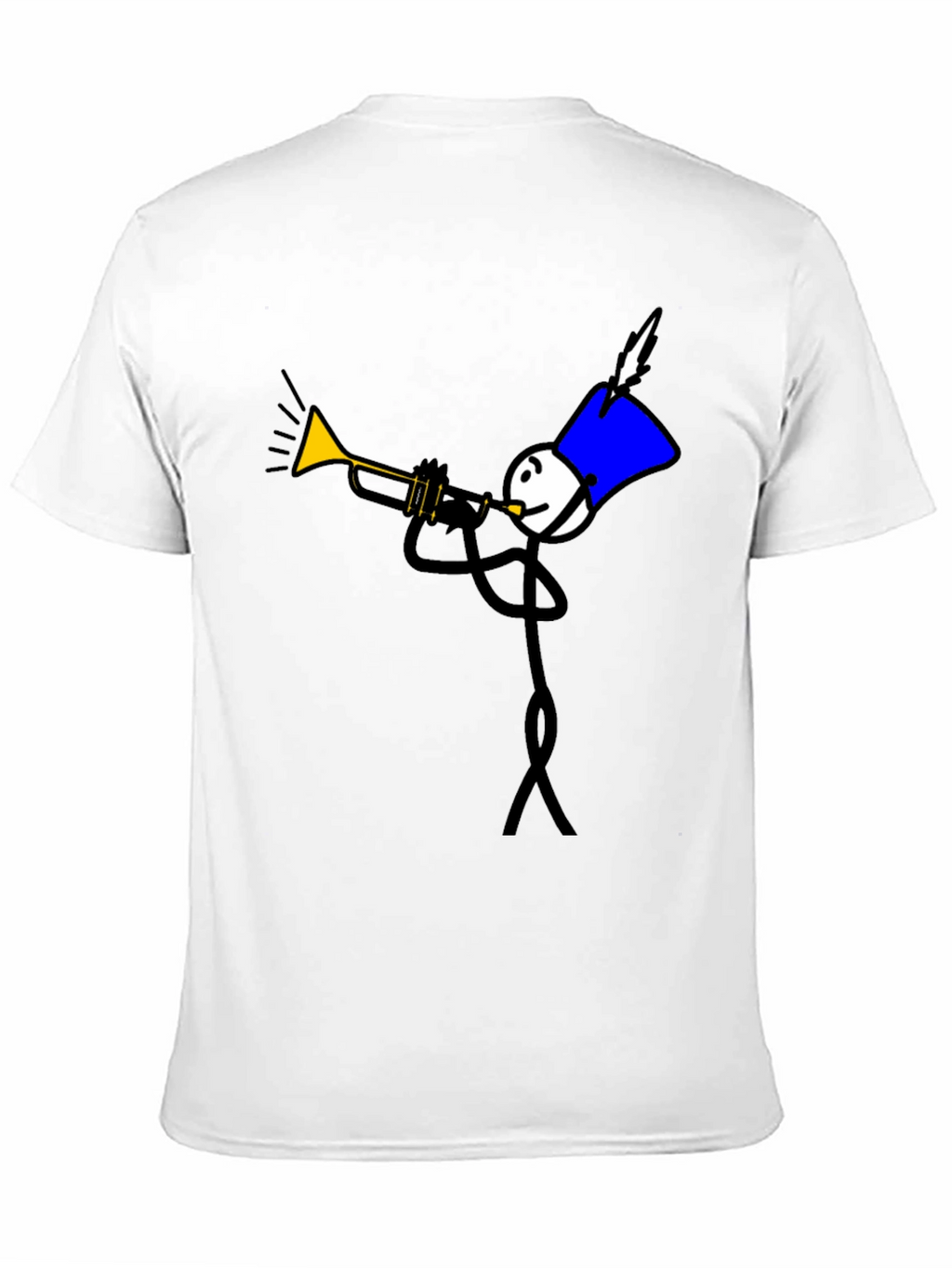 Stick Figure Trumpet Player Graphic Tee