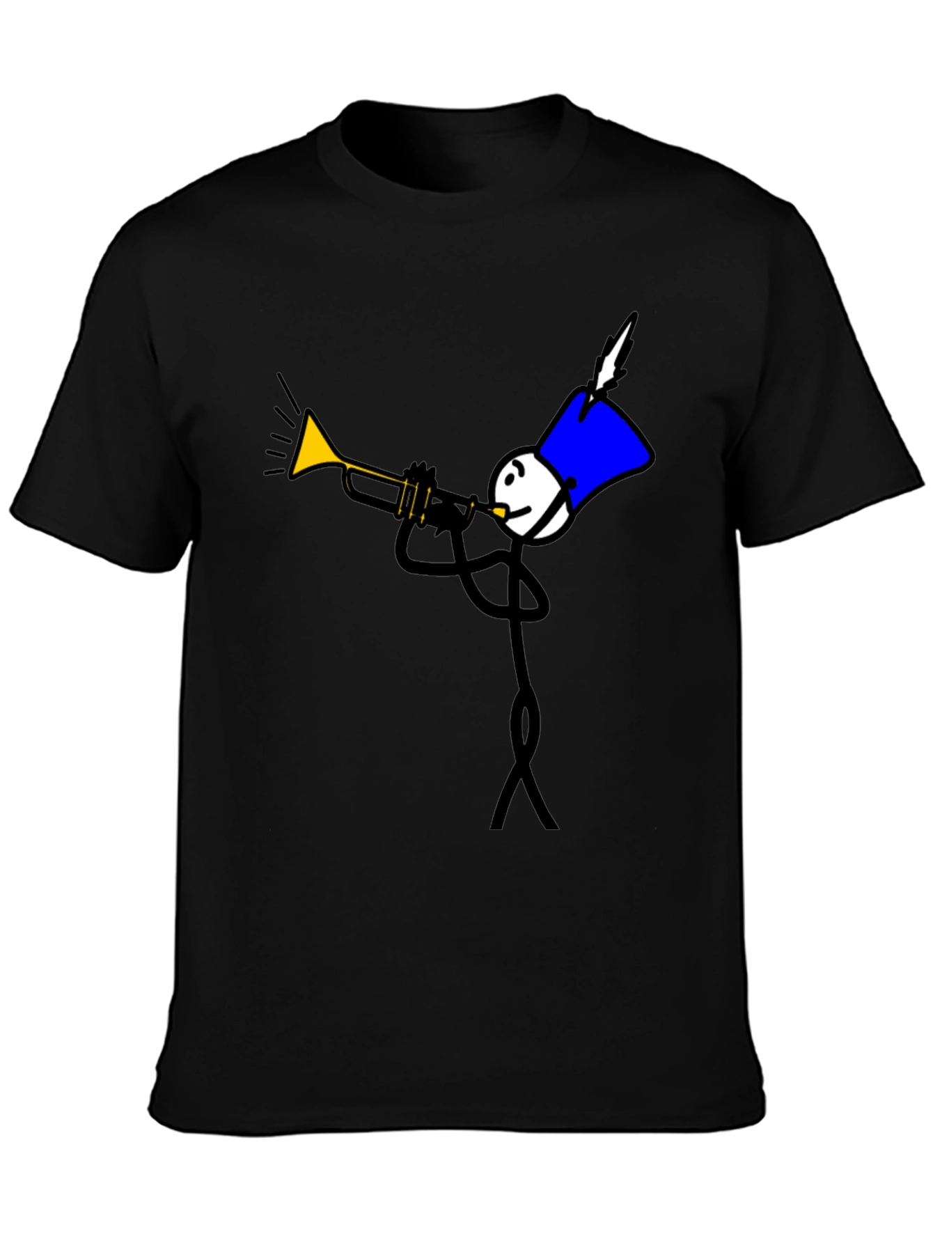 Stick Figure Trumpet Player Graphic Tee