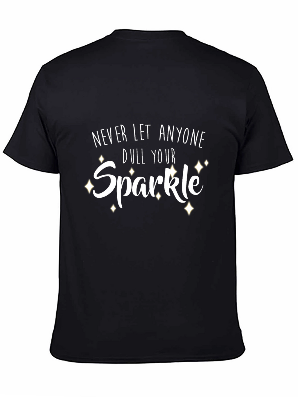Sparkle Graphic Print Black T-Shirt