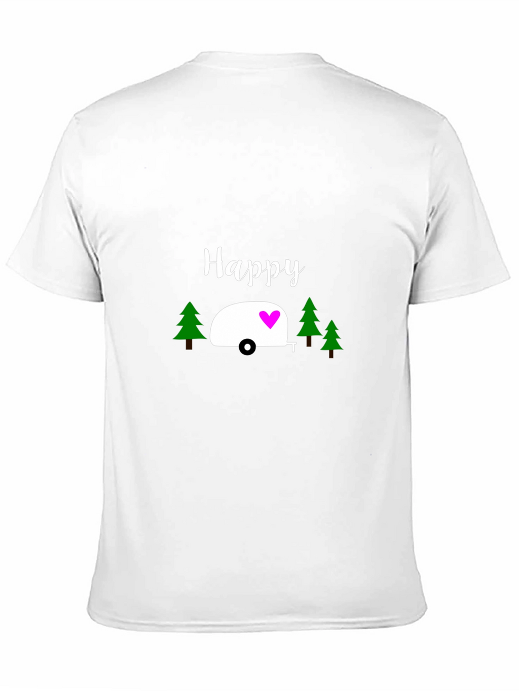 Happy Camper Graphic T-Shirt - Black Cotton Tee