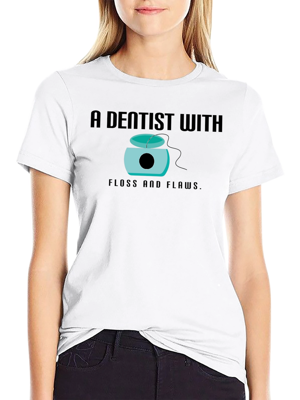Dentist With Floss and Flaws Graphic Tee