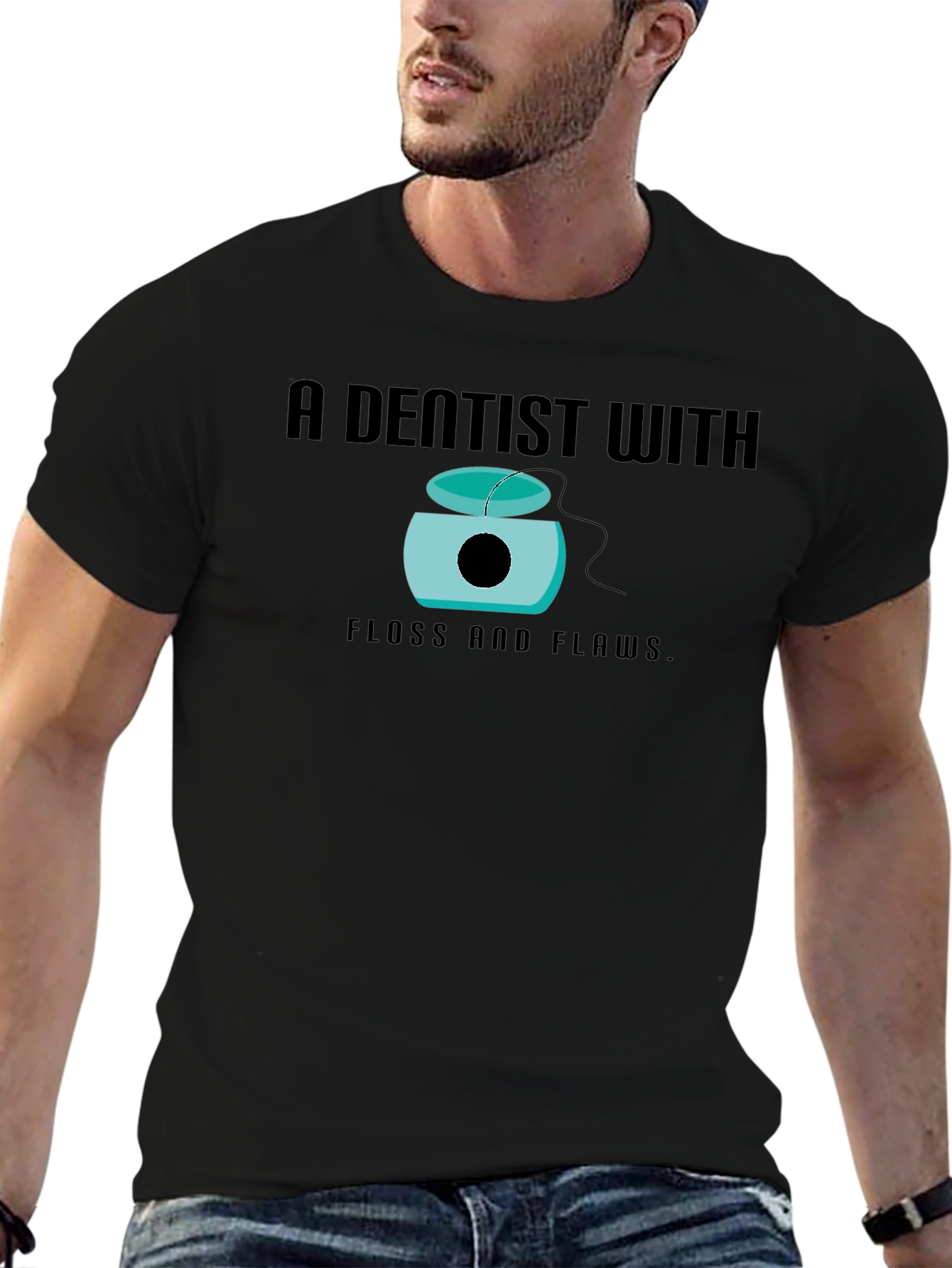 Dentist With Floss and Flaws Graphic Tee