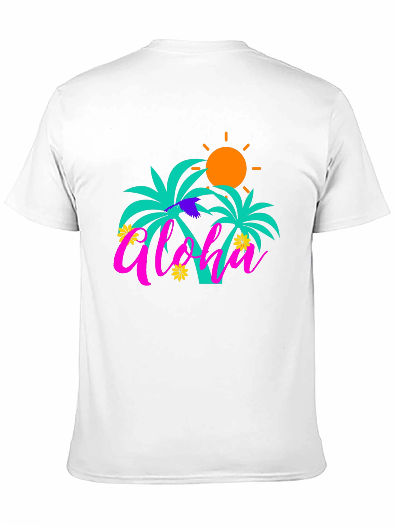 Aloha Palm Tree Graphic Tee - Summer Vibes