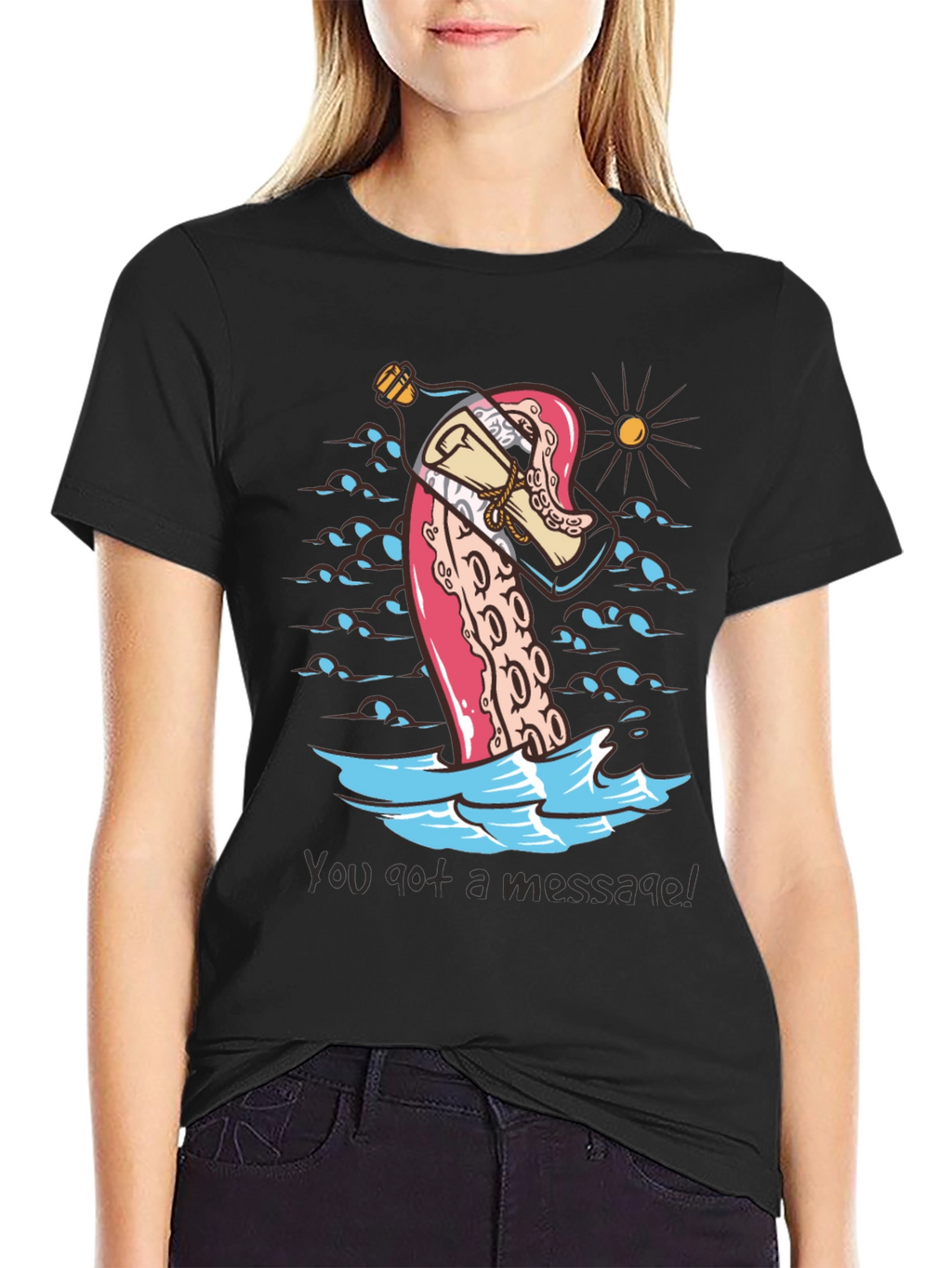 Message in a Bottle Octopus Tee