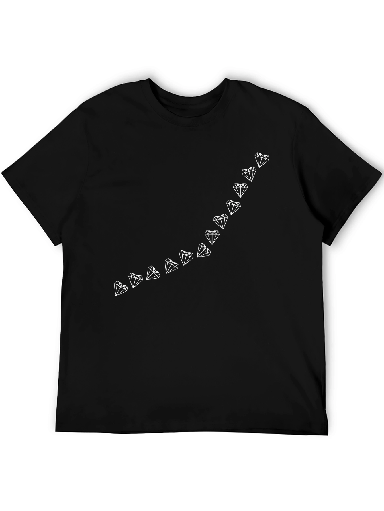 Diamond Line Graphic Tee - Modern Style
