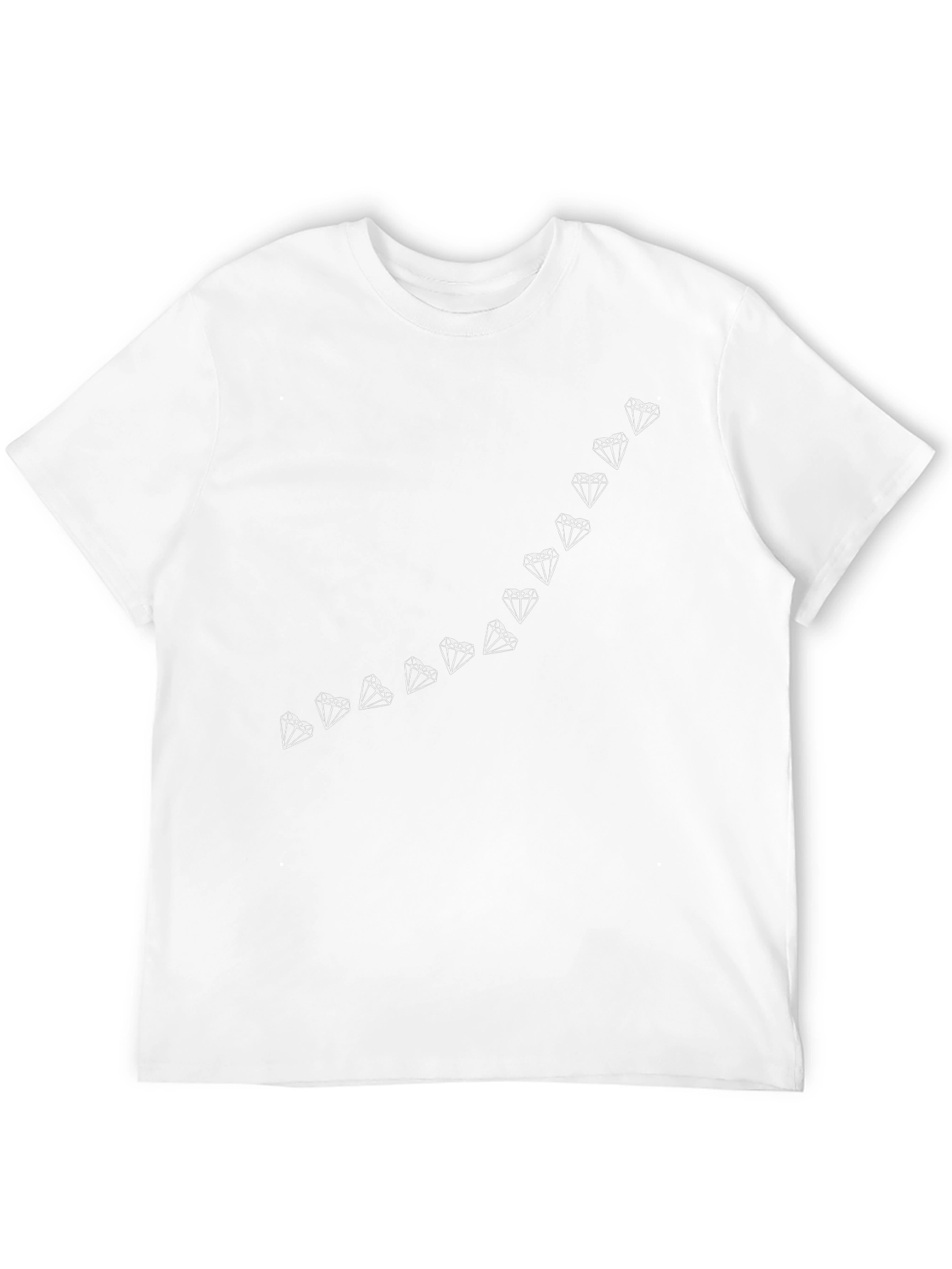 Diamond Line Graphic Tee - Modern Style
