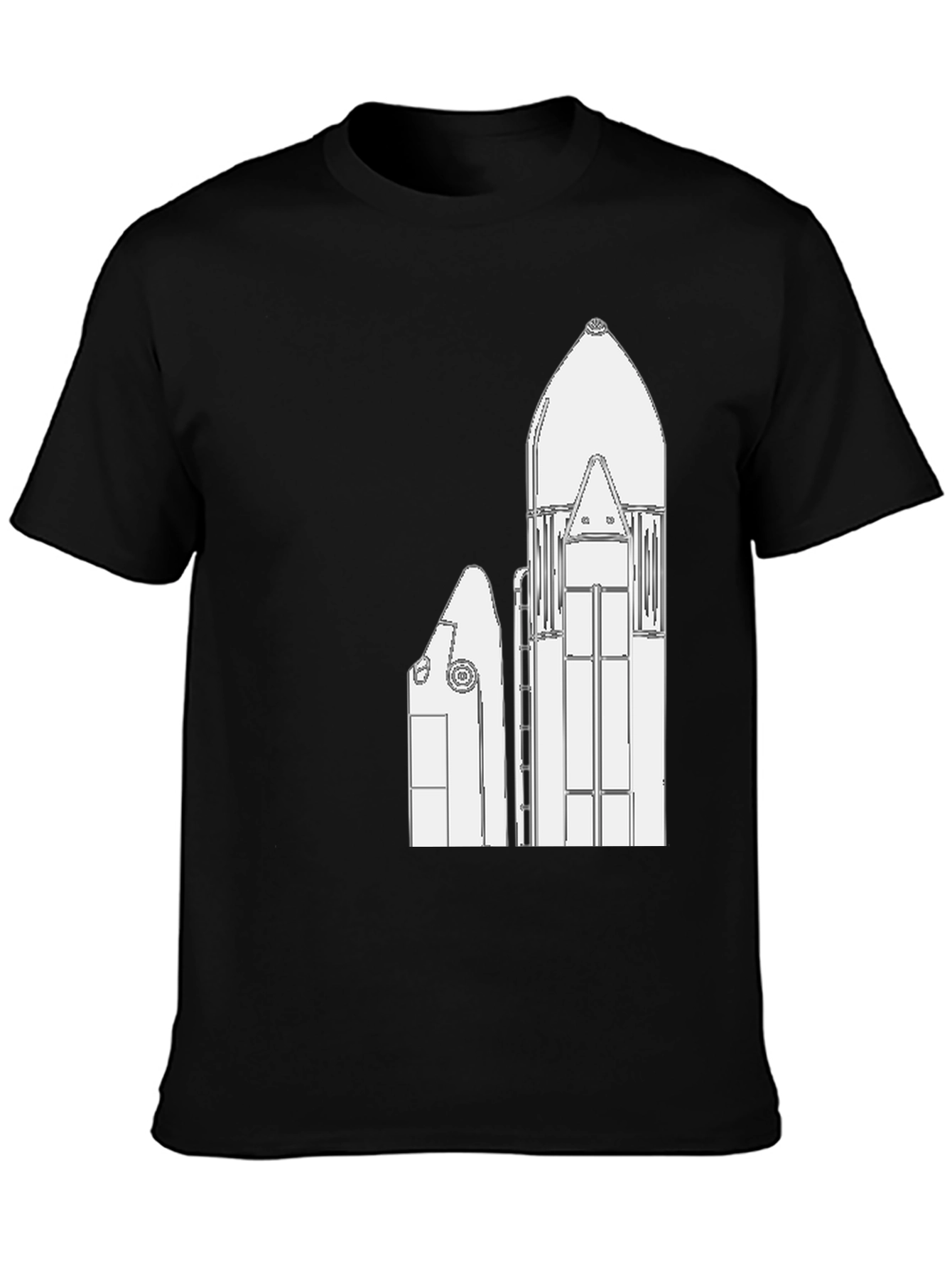 SpaceX Rocket Graphic Tee - Black