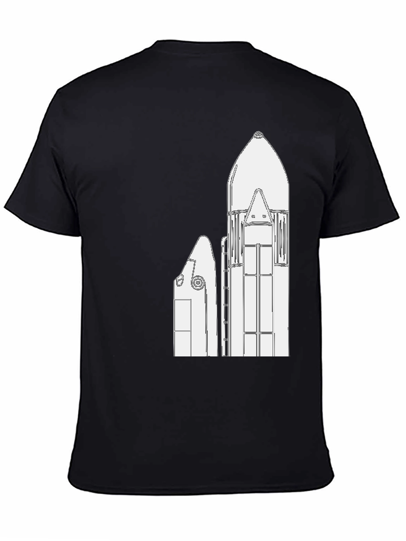 SpaceX Rocket Graphic Tee - Black