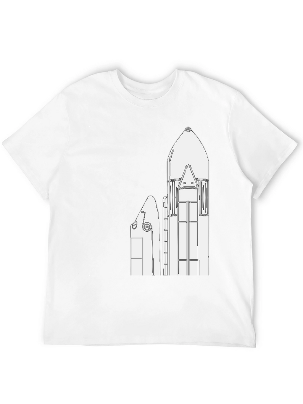 SpaceX Rocket Graphic Tee - Black