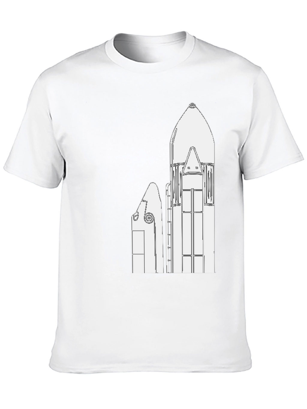 SpaceX Rocket Graphic Tee - Black