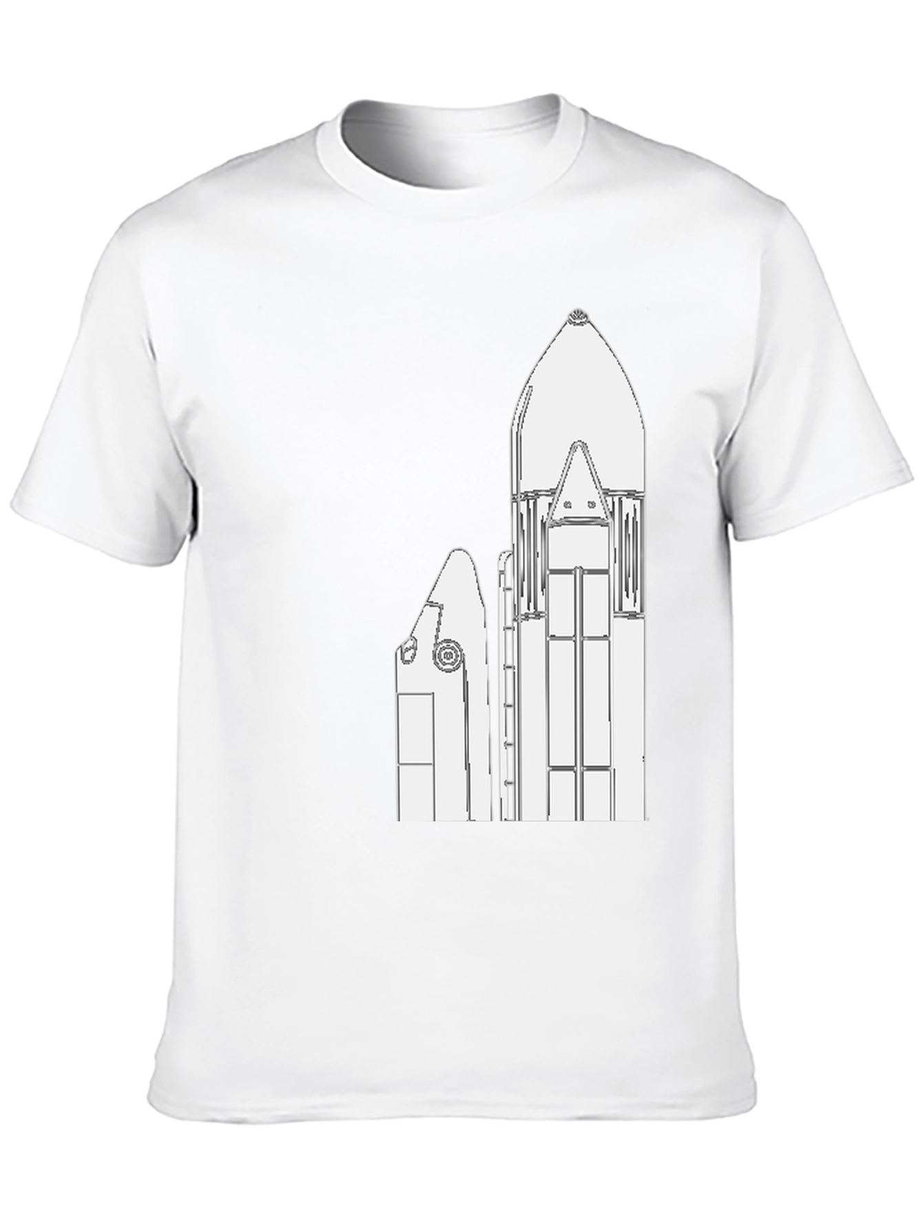 SpaceX Rocket Graphic Tee - Black