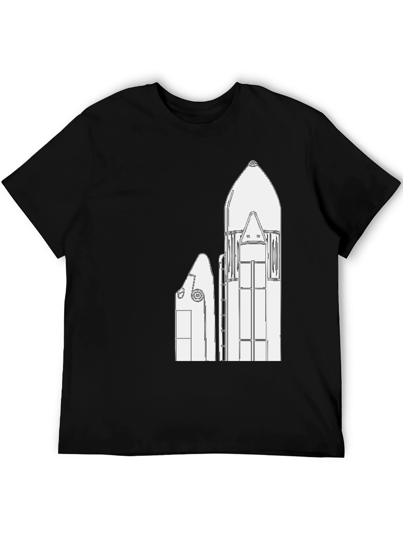SpaceX Rocket Graphic Tee - Black