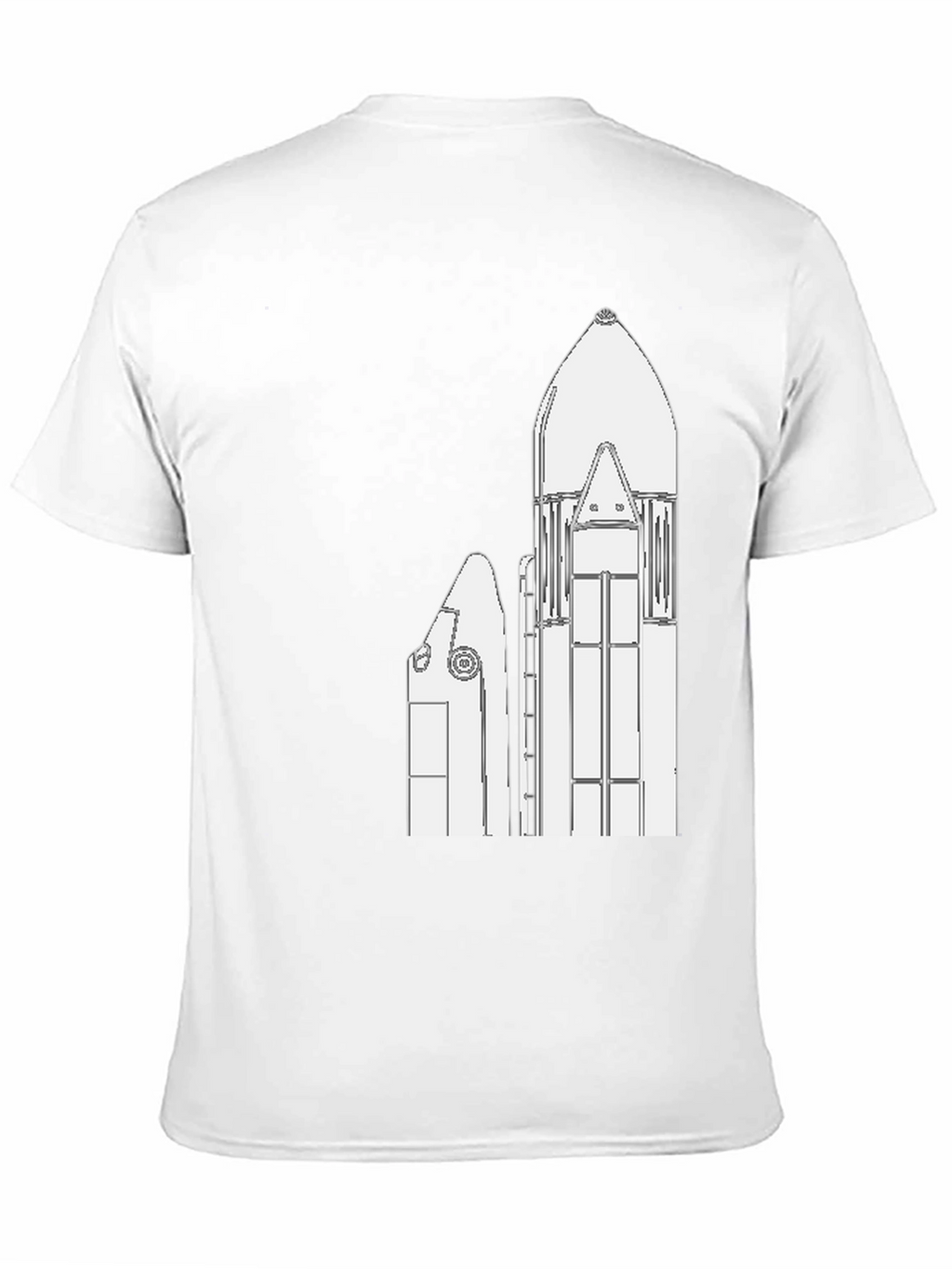 SpaceX Rocket Graphic Tee - Black
