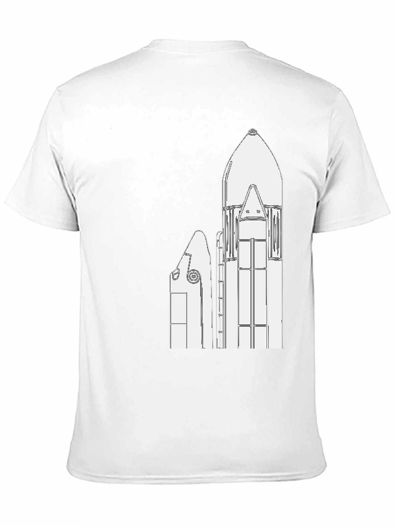 SpaceX Rocket Graphic Tee - Black