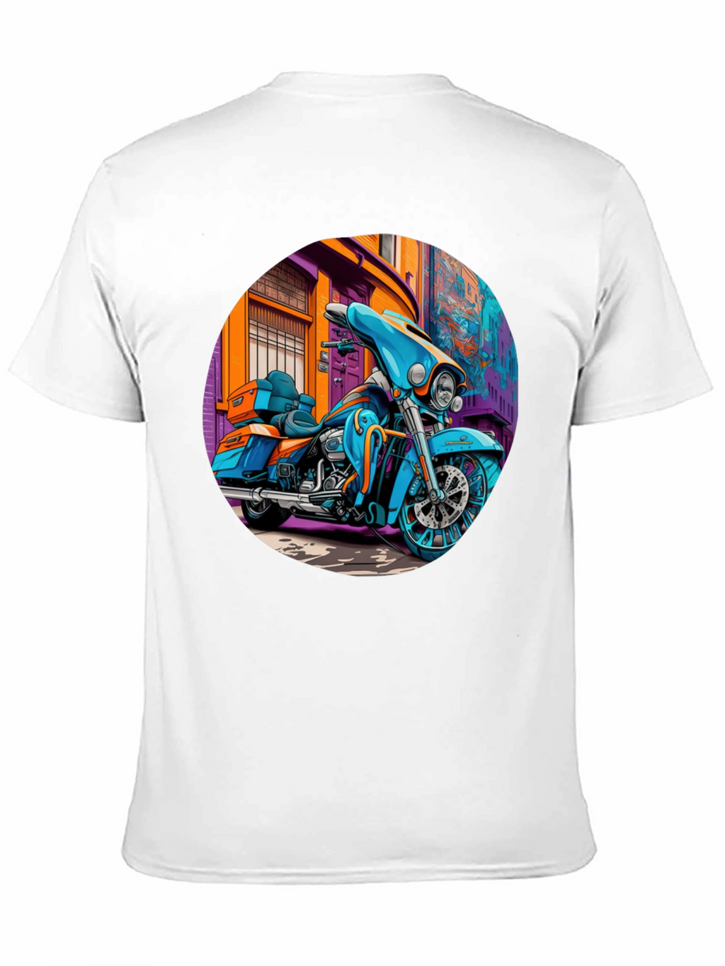 Motorcycle Graphic Print T-Shirt