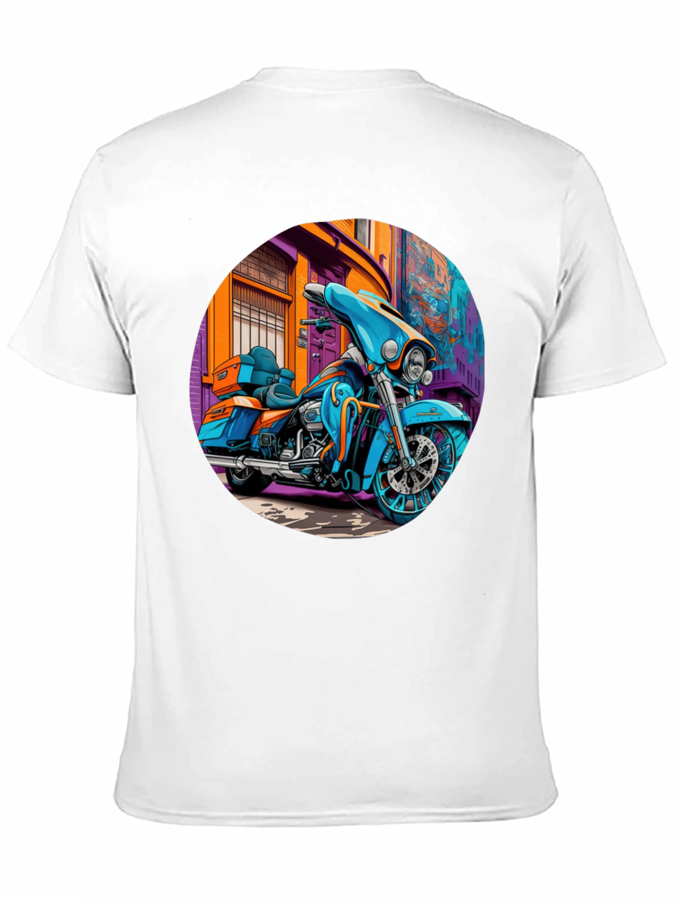 Motorcycle Graphic Print T-Shirt