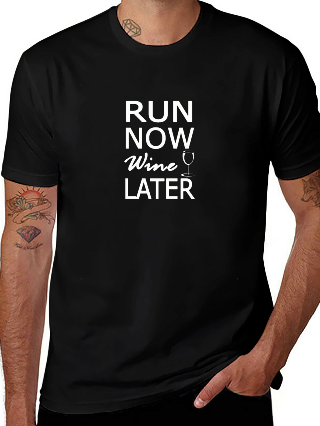 Run Now Wine Later Graphic Tee