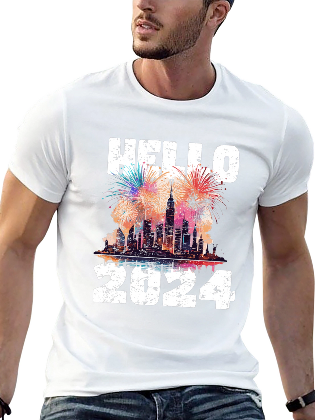Hello 2024 T-Shirt - New Years Celebration Tee