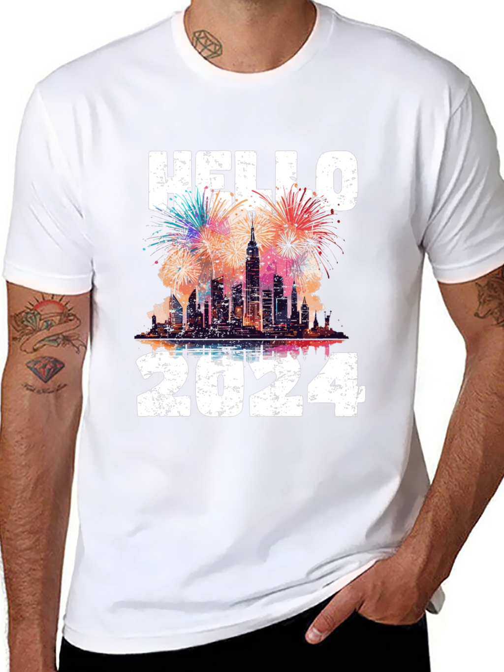 Hello 2024 T-Shirt - New Years Celebration Tee