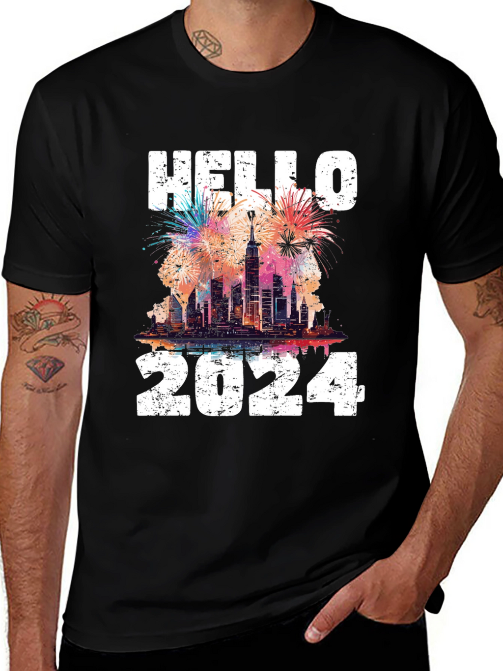 Hello 2024 T-Shirt - New Years Celebration Tee