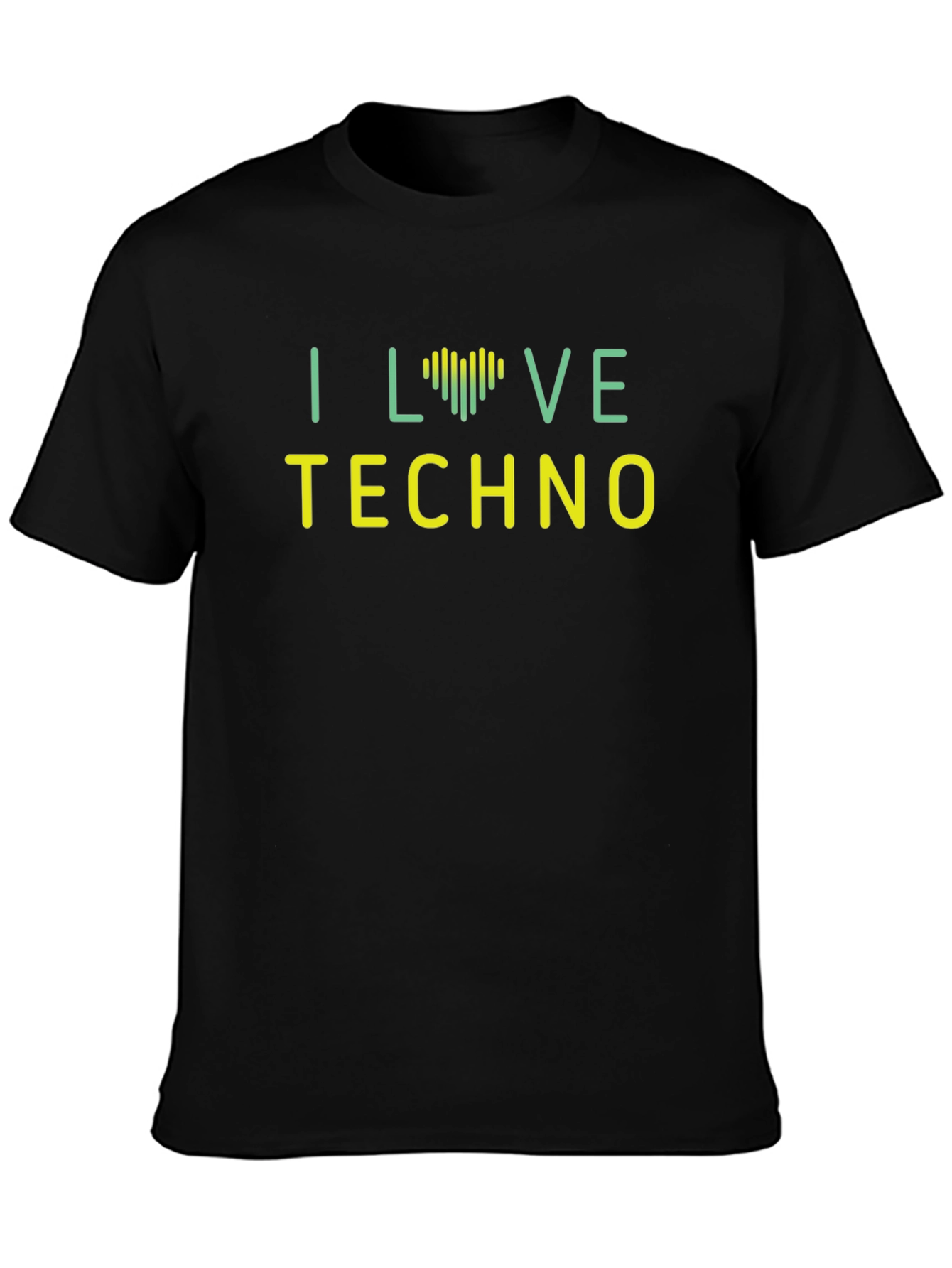 I Love Techno Graphic Tee - Modern Style