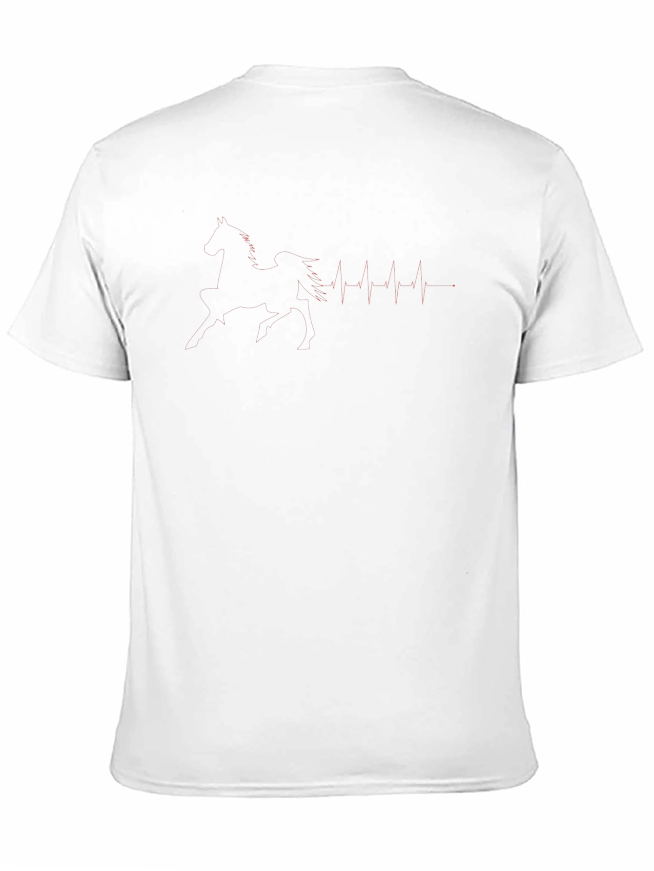 Black Graphic Tee - Heartbeat Design