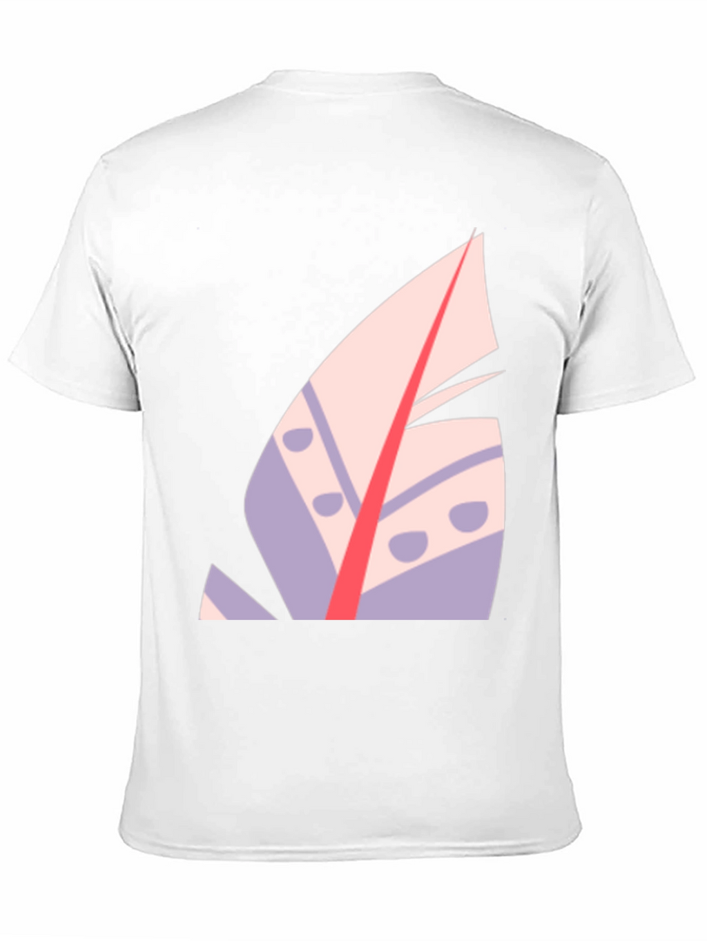 Modern Abstract Feather Graphic T-Shirt - Black