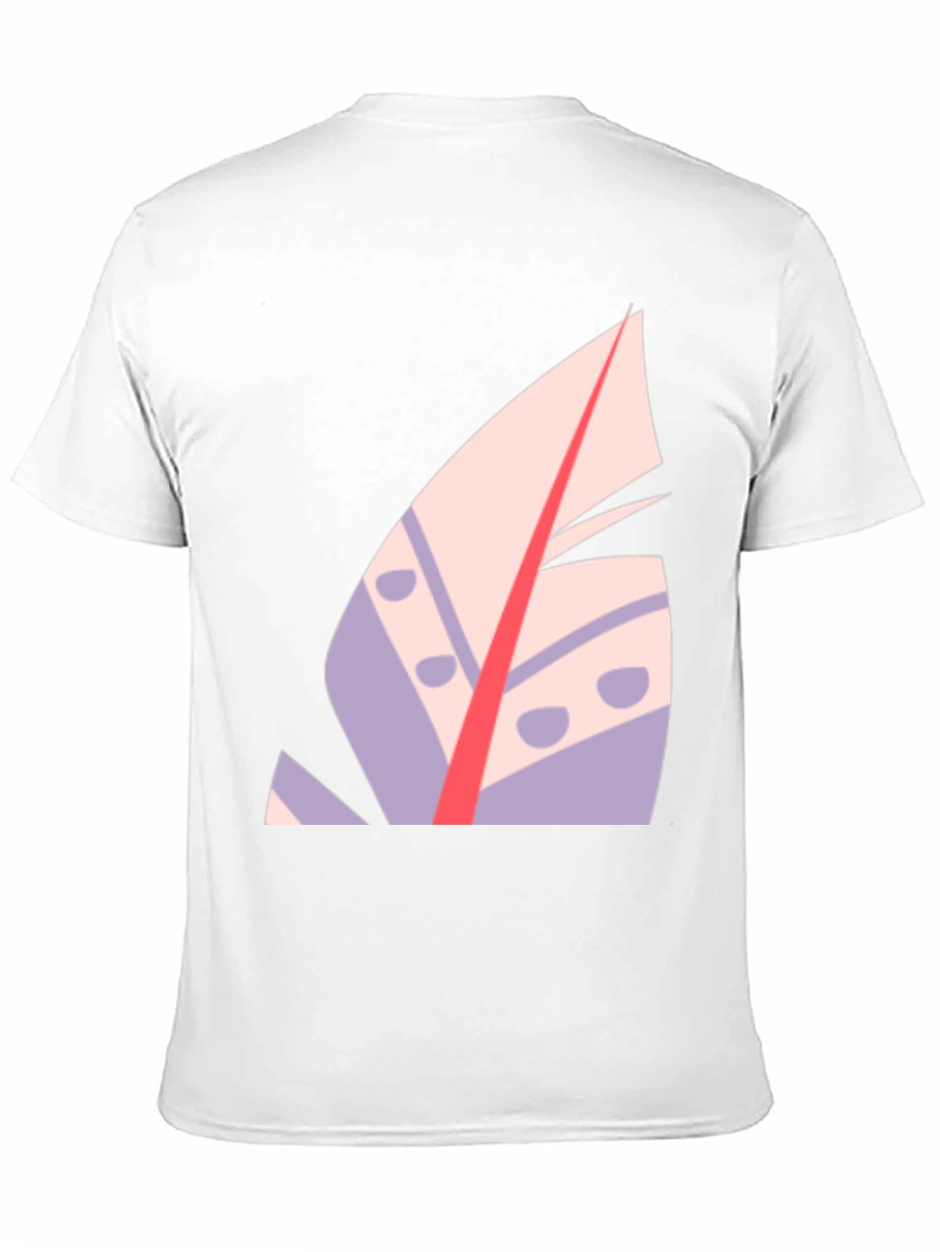 Modern Abstract Feather Graphic T-Shirt - Black