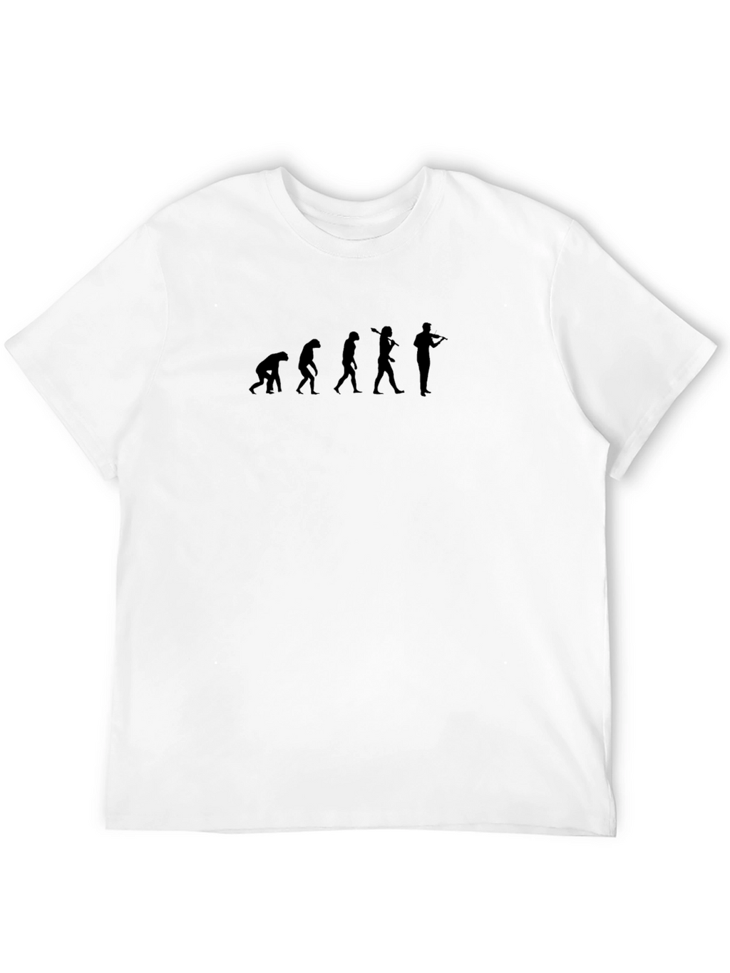 Evolution of Violinist Black Graphic Tee
