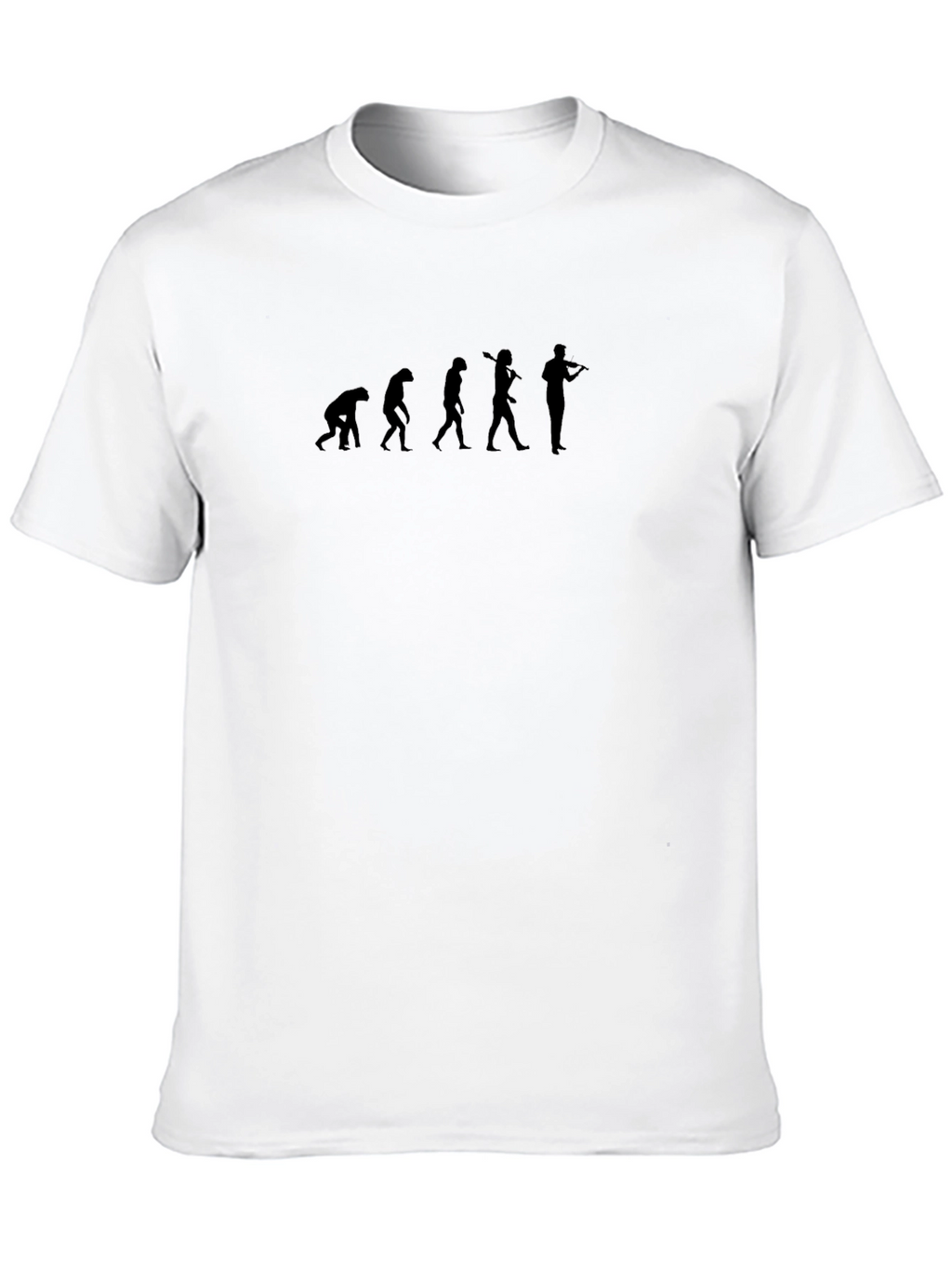 Evolution of Violinist Black Graphic Tee