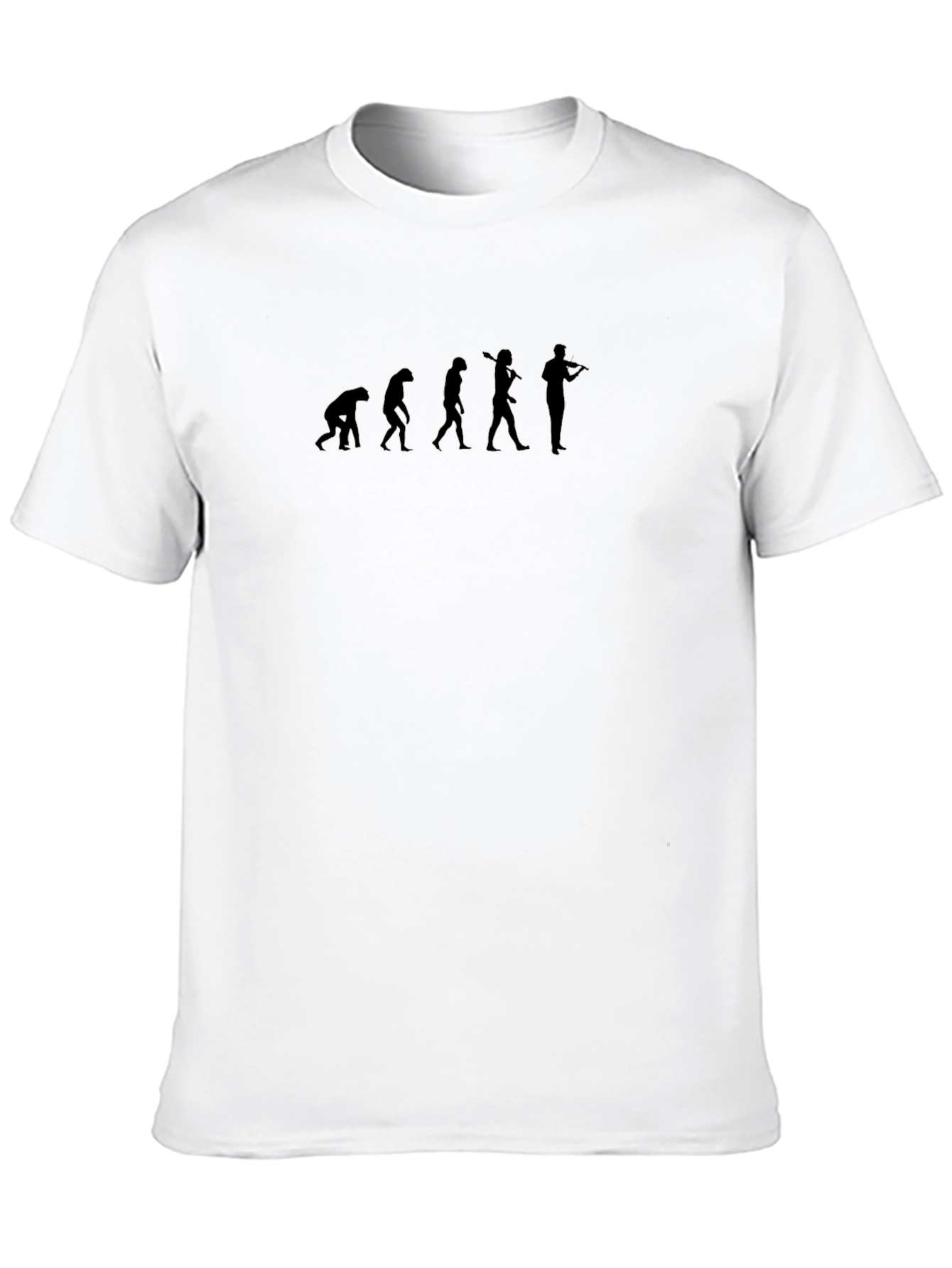 Evolution of Violinist Black Graphic Tee