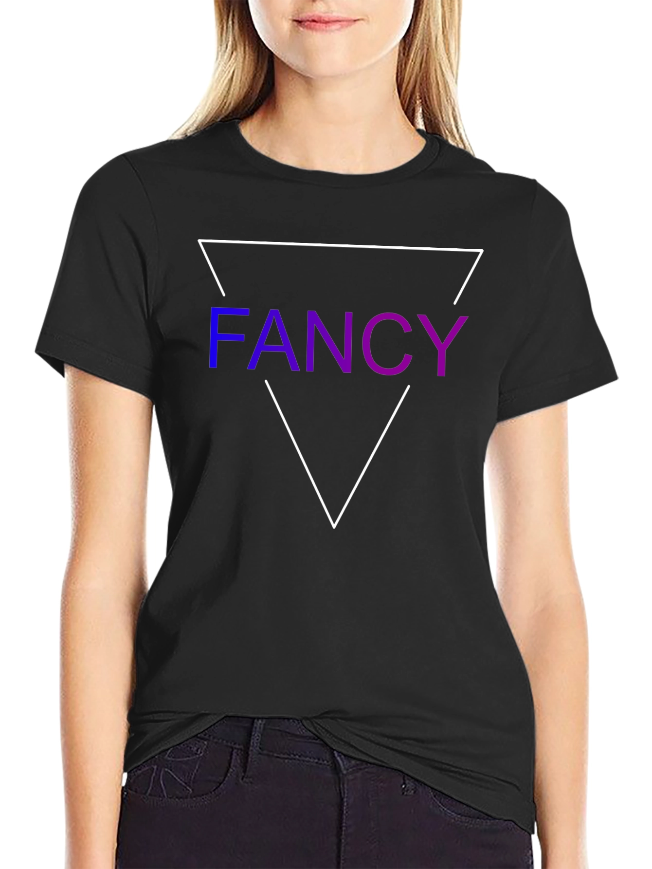 Fancy Triangle Graphic Tee - Trendy Style