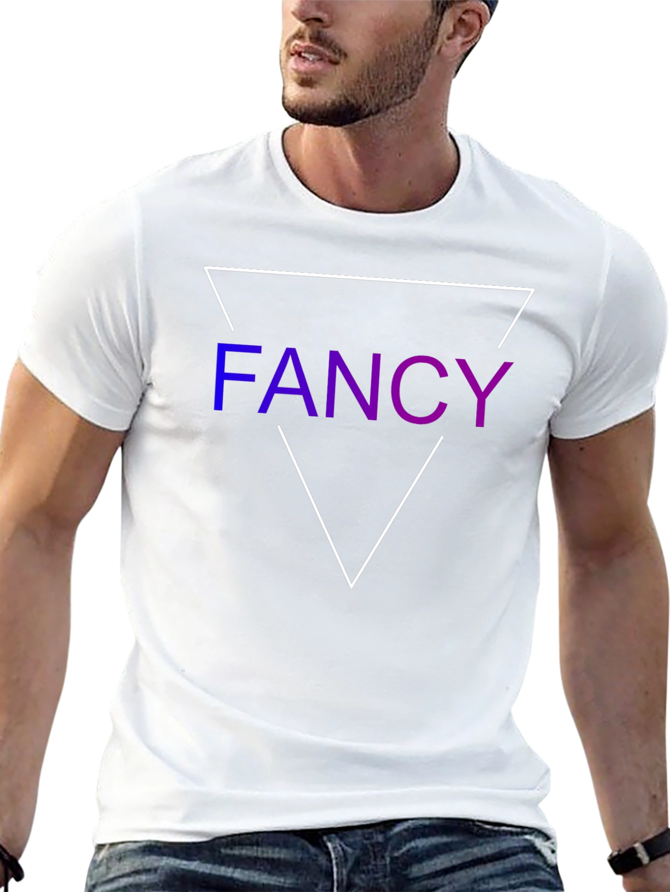 Fancy Triangle Graphic Tee - Trendy Style