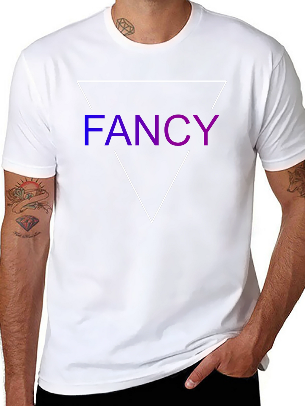 Fancy Triangle Graphic Tee - Trendy Style