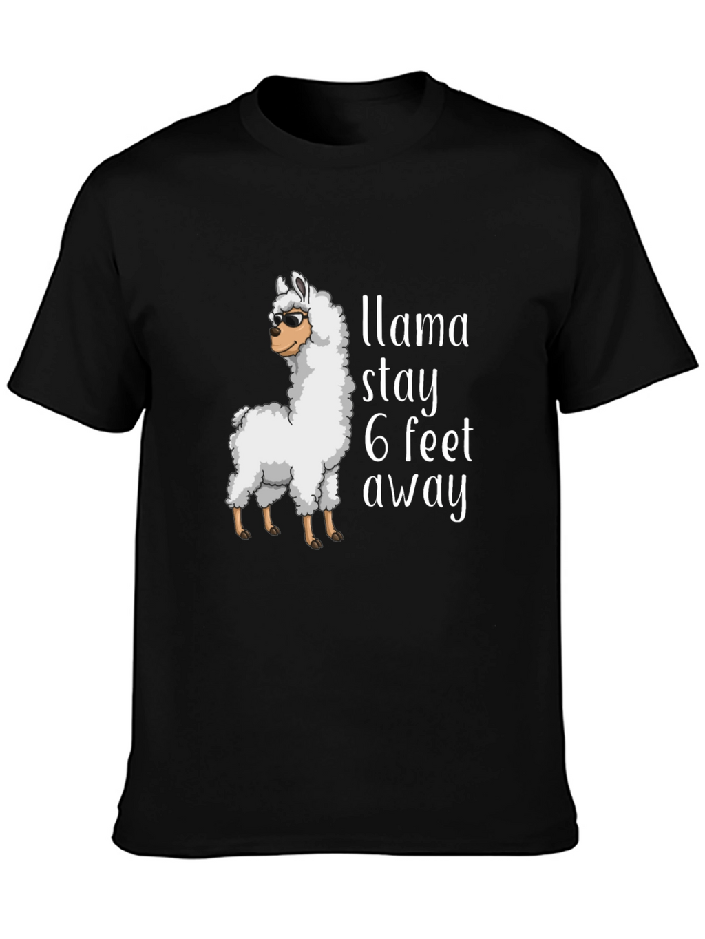 Llama Stay Away Graphic Tee - Black T-Shirt