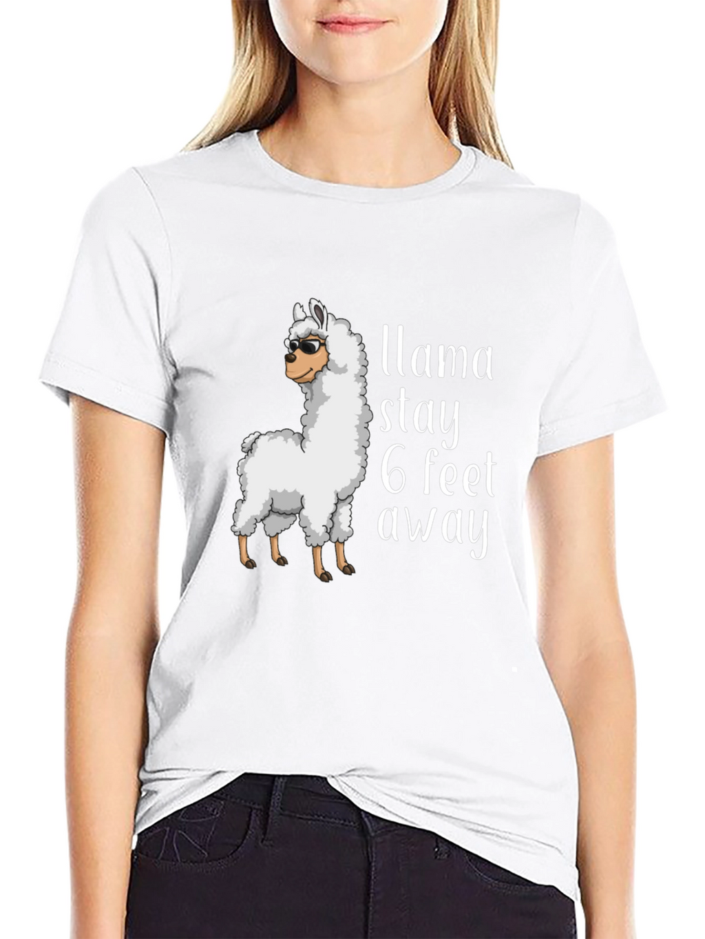 Llama Stay Away Graphic Tee - Black T-Shirt