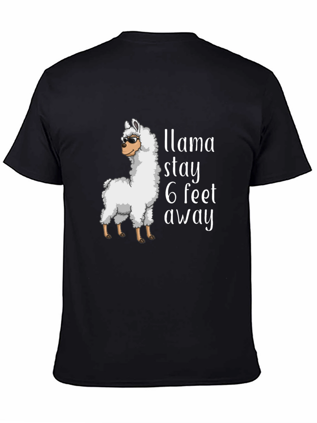 Llama Stay Away Graphic Tee - Black T-Shirt