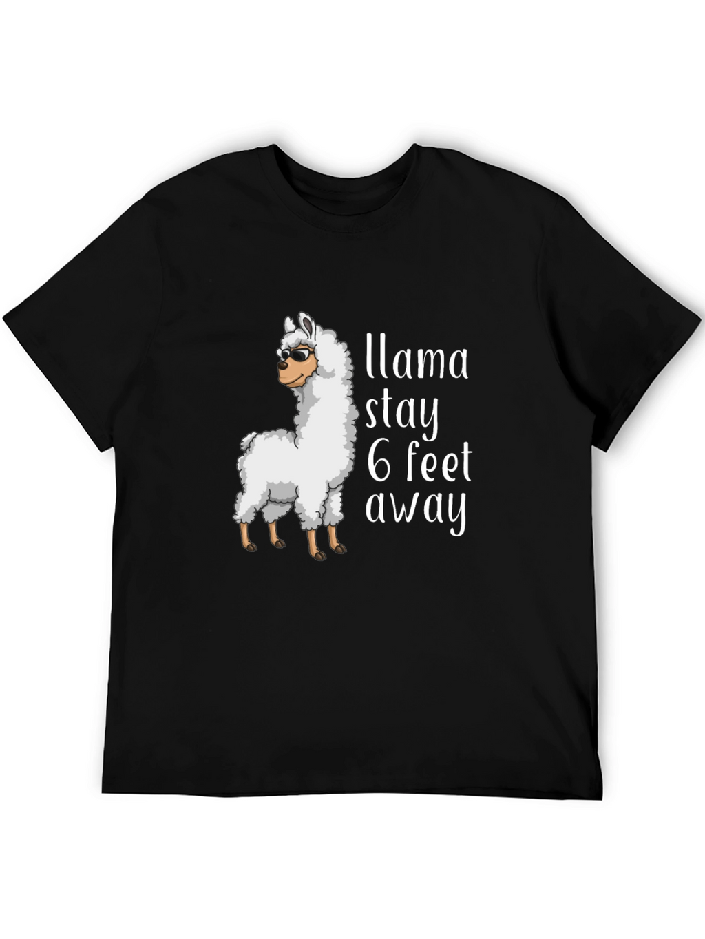 Llama Stay Away Graphic Tee - Black T-Shirt
