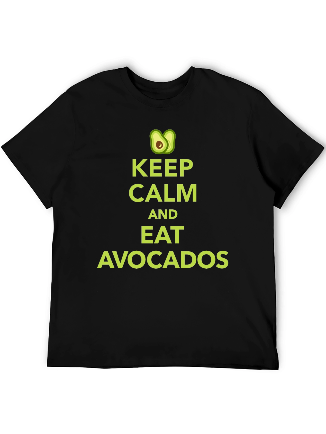 Keep Calm & Eat Avocados Black Graphic Tee