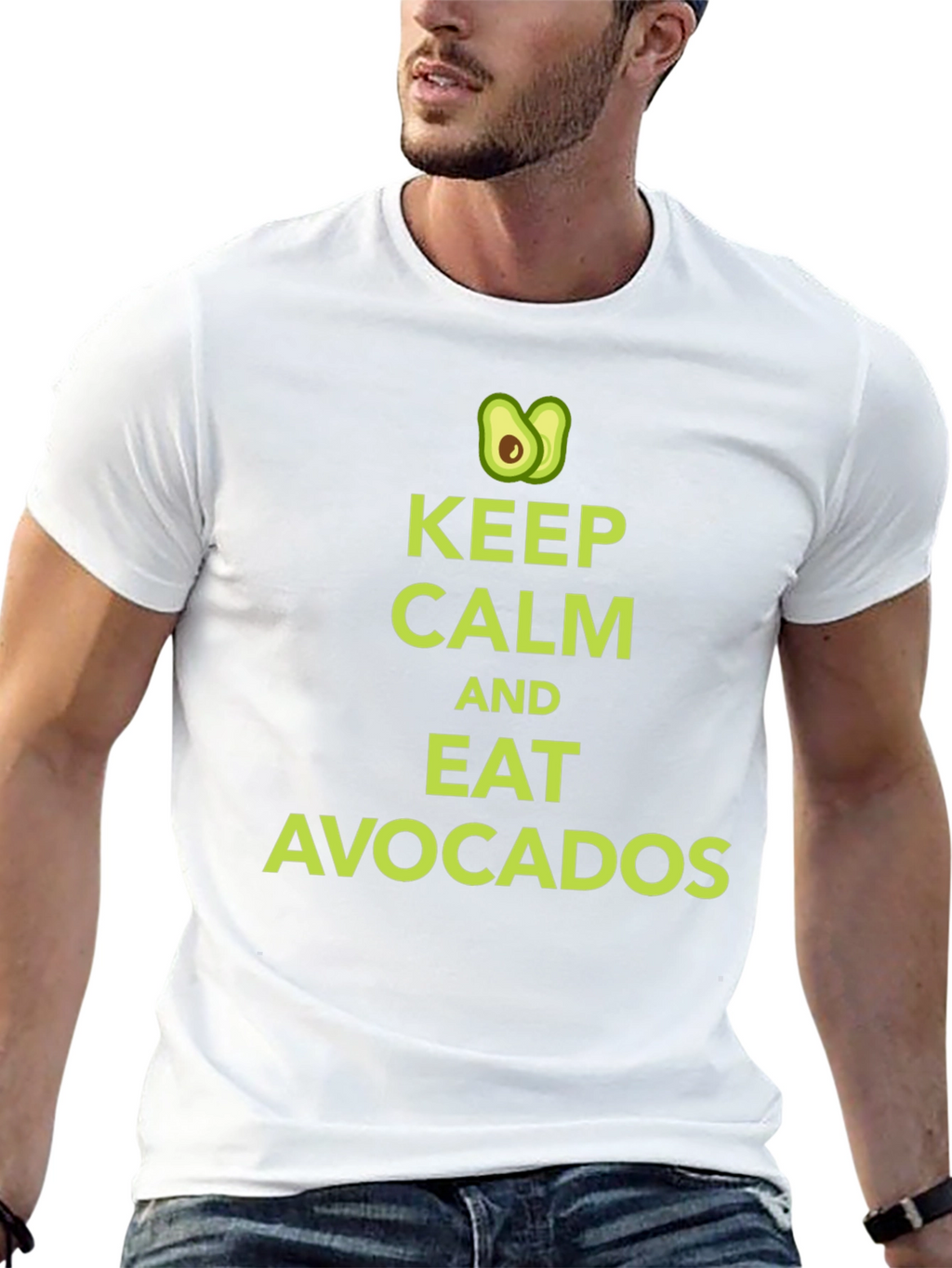 Keep Calm & Eat Avocados Black Graphic Tee