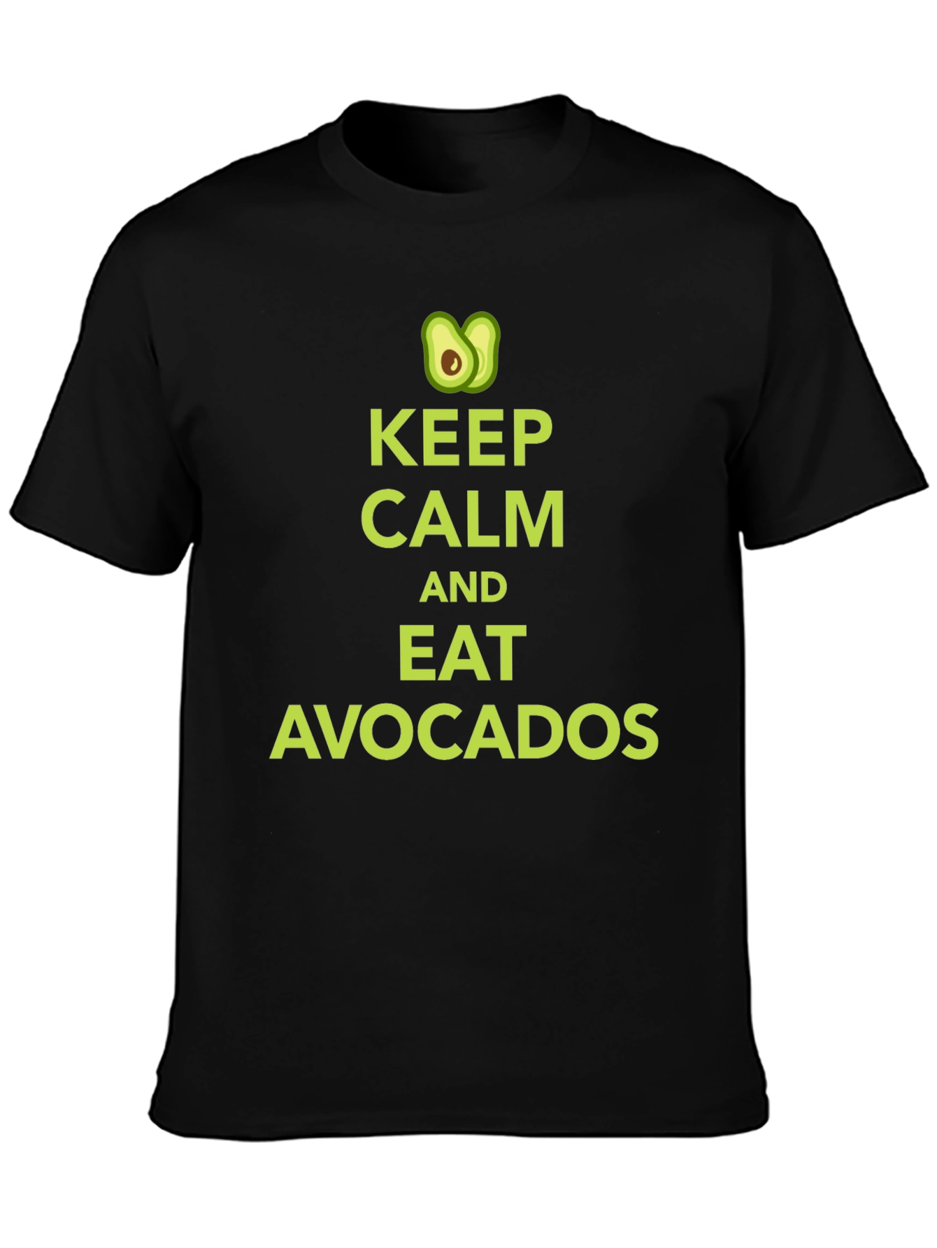 Keep Calm & Eat Avocados Black Graphic Tee