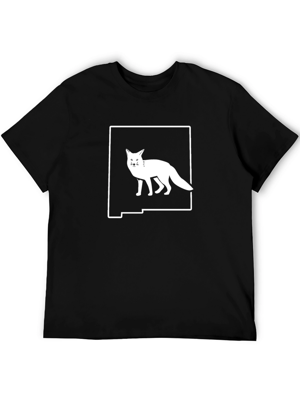 Fox in NM Outline T-Shirt - Black