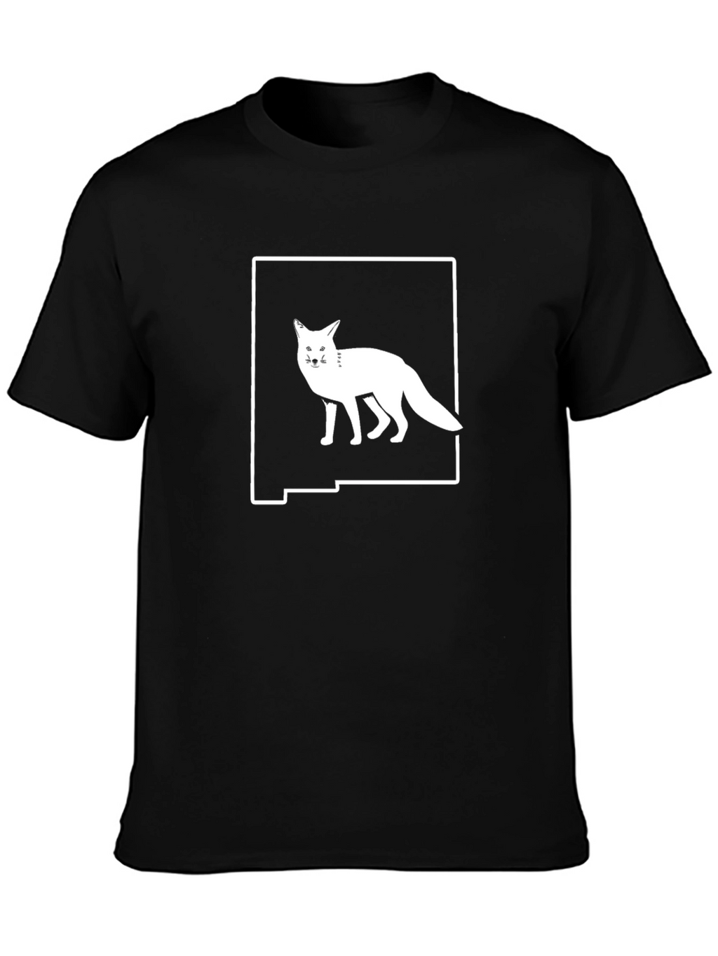 Fox in NM Outline T-Shirt - Black