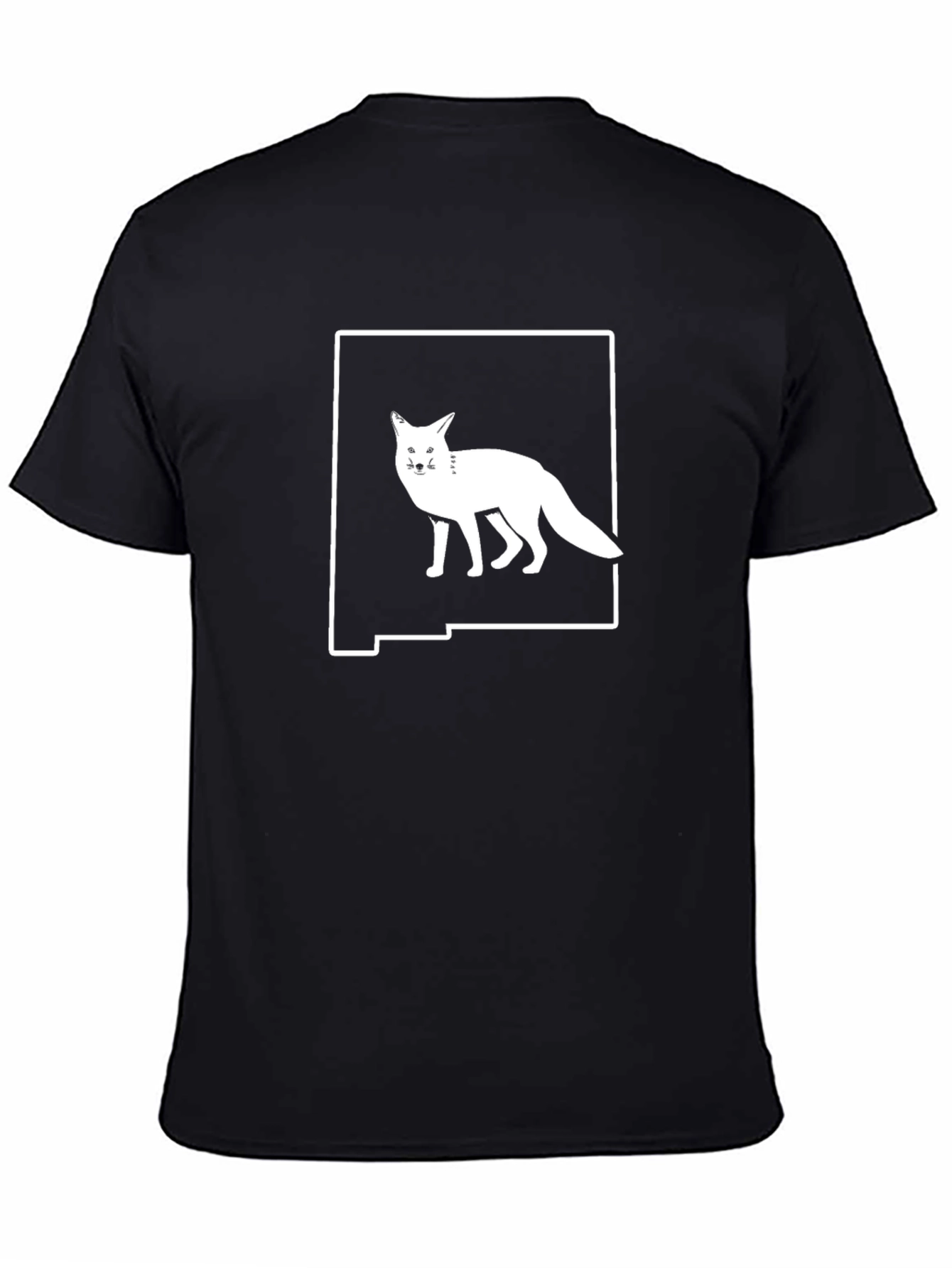 Fox in NM Outline T-Shirt - Black