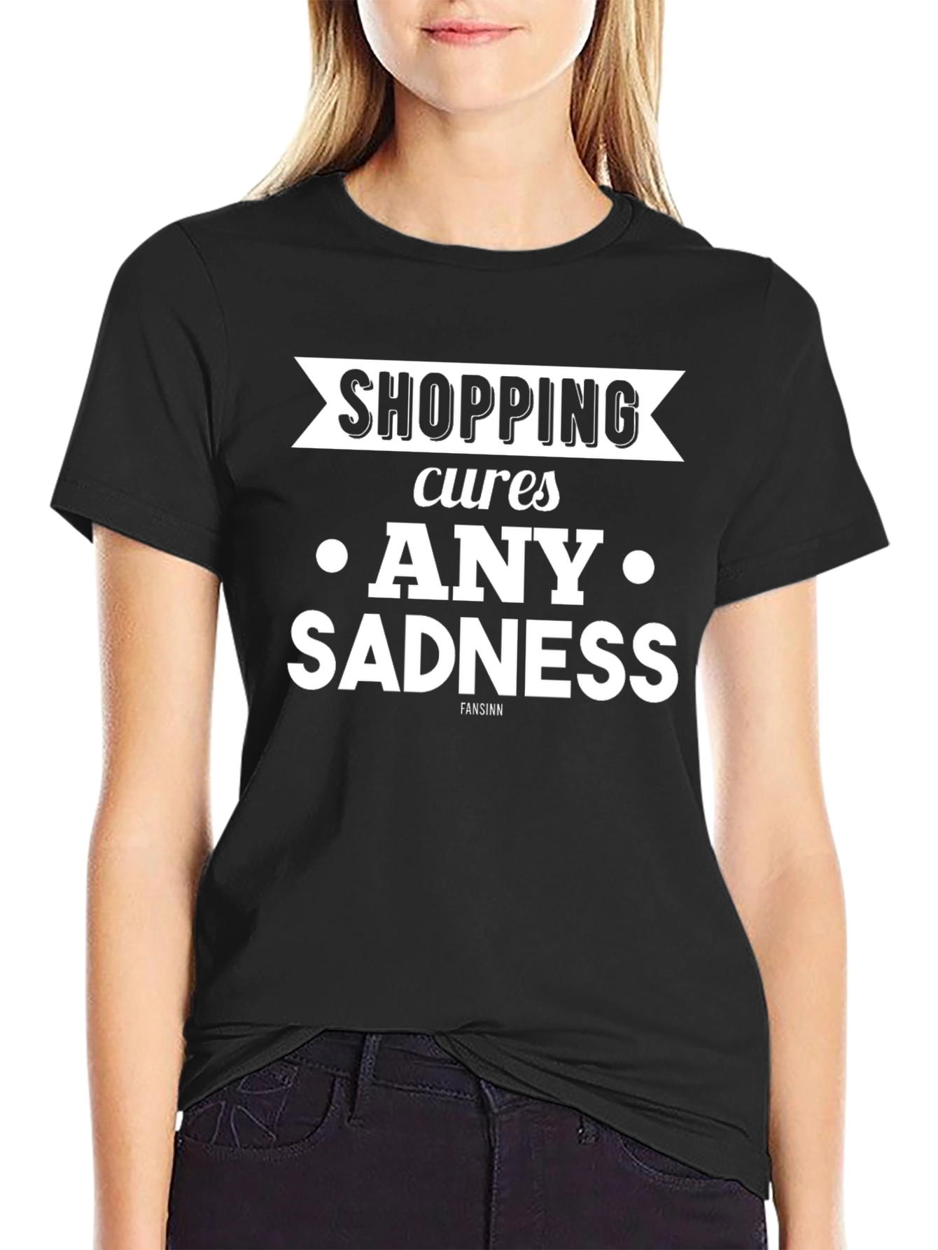 Shopping Cures Sadness Graphic T-Shirt