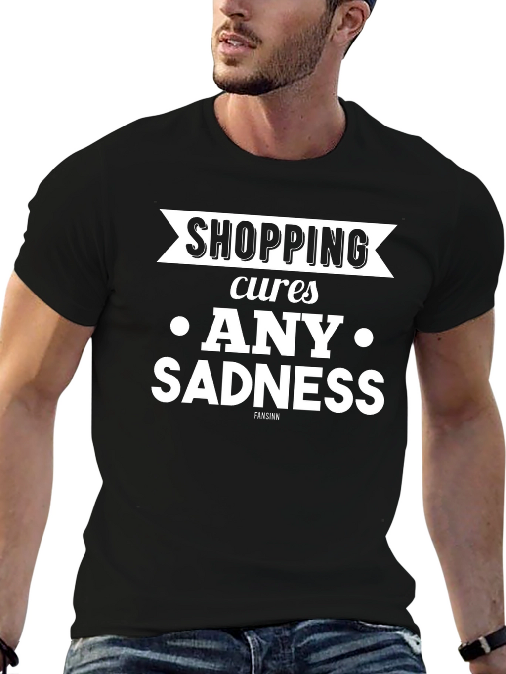 Shopping Cures Sadness Graphic T-Shirt