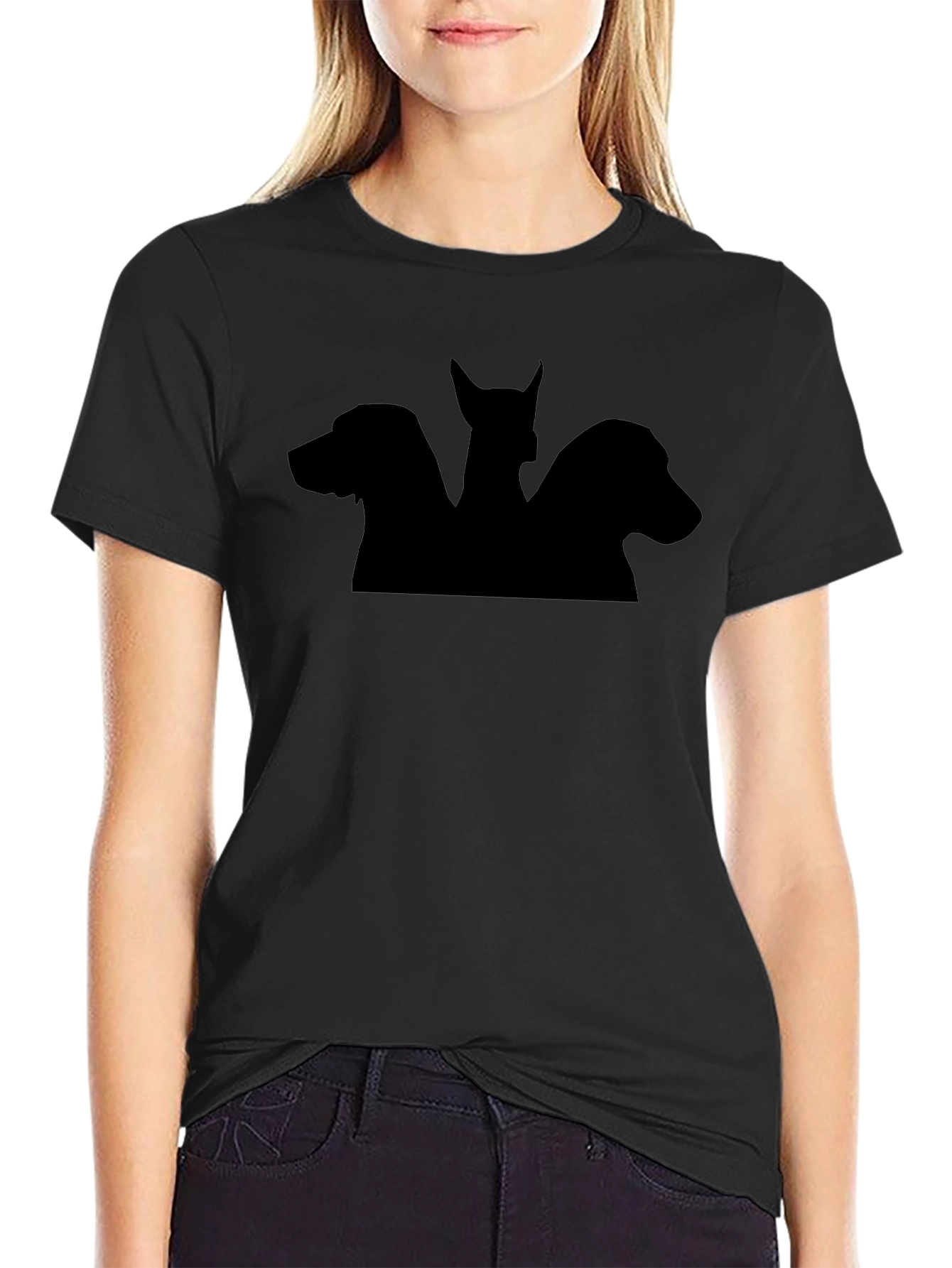 Cerberus Silhouette Graphic Black T-Shirt