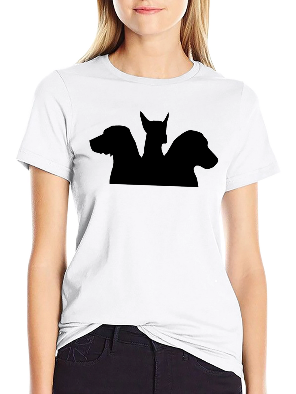Cerberus Silhouette Graphic Black T-Shirt